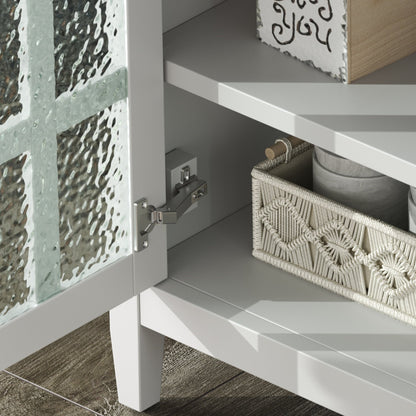 White 30' Bathroom Vanity with Ceramic Sink, Solid Wood Legs, Silver Knobs, Soft Close Hinges, Adjustable Shelf & Tip - Out Tray - 1st Choice Furniture Direct