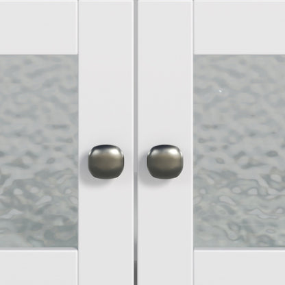 White 30' Bathroom Vanity with Ceramic Sink, Solid Wood Legs, Silver Knobs, Soft Close Hinges, Adjustable Shelf & Tip - Out Tray - 1st Choice Furniture Direct