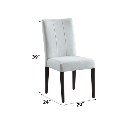 White & Brown Upholstered Dining Chair - 1st Choice Furniture Direct
