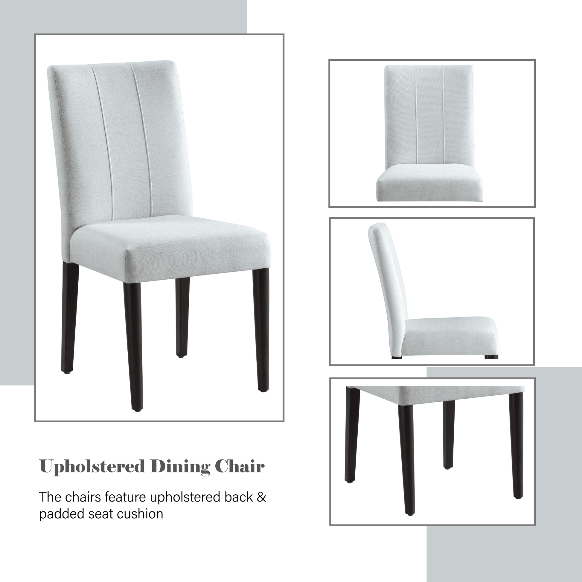 White & Brown Upholstered Dining Chair - 1st Choice Furniture Direct