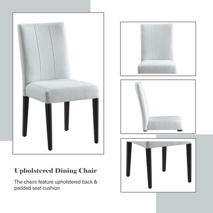 White & Brown Upholstered Dining Chair - 1st Choice Furniture Direct