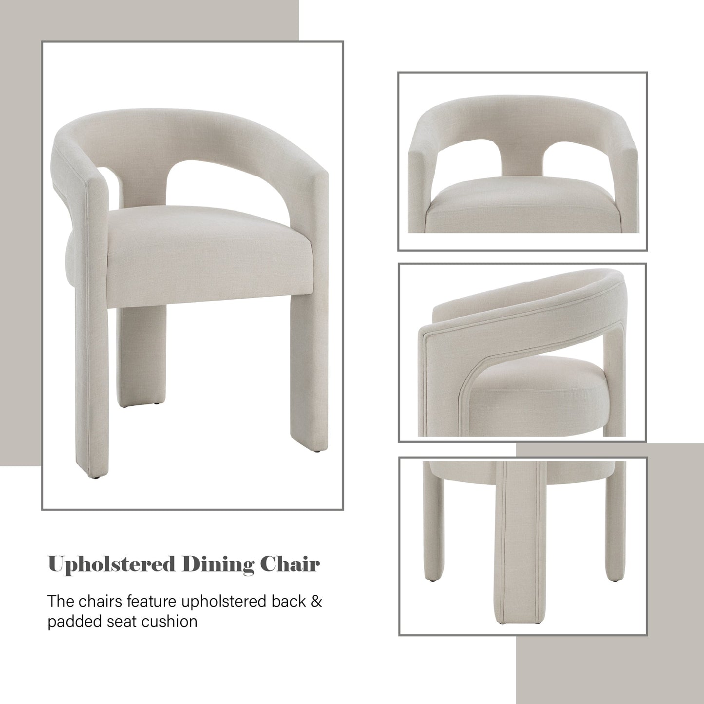White Chenille Upholstered Accent Chair | Modern Living Room Seating - 1st Choice Furniture Direct