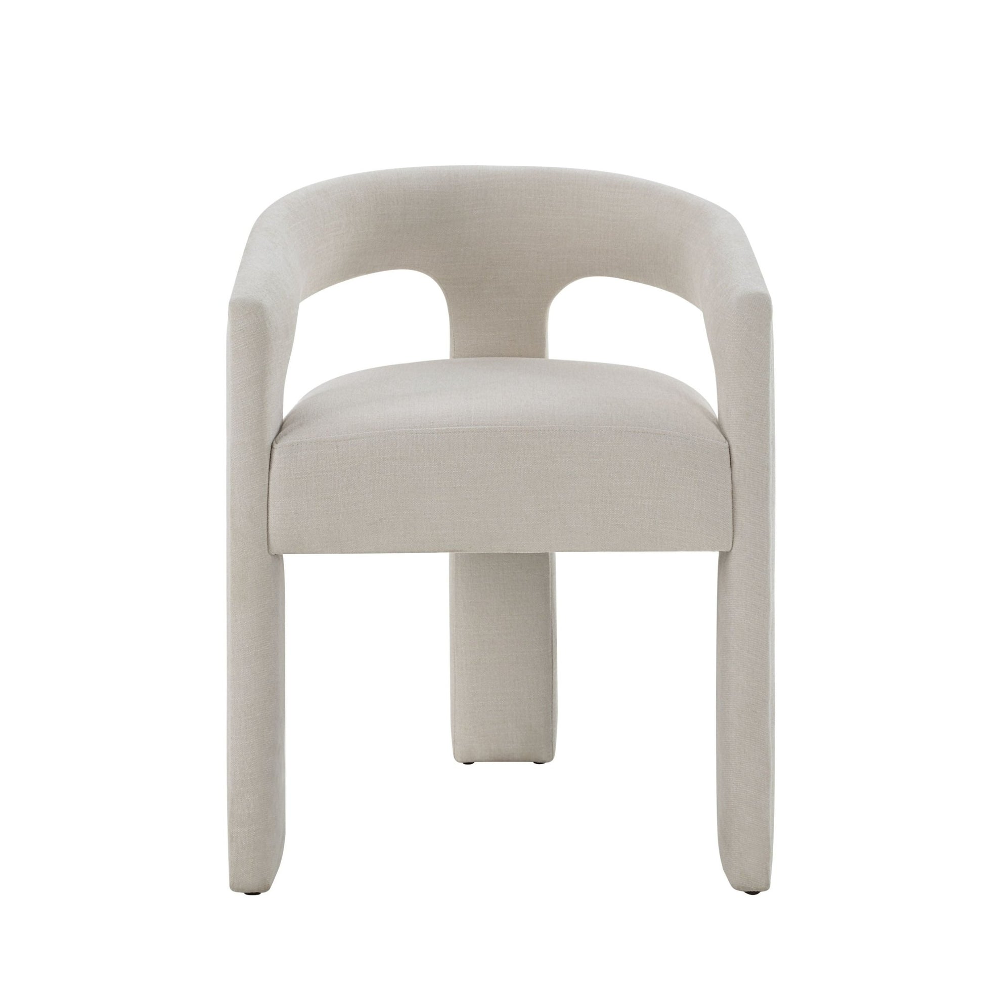 White Chenille Upholstered Accent Chair | Modern Living Room Seating - 1st Choice Furniture Direct