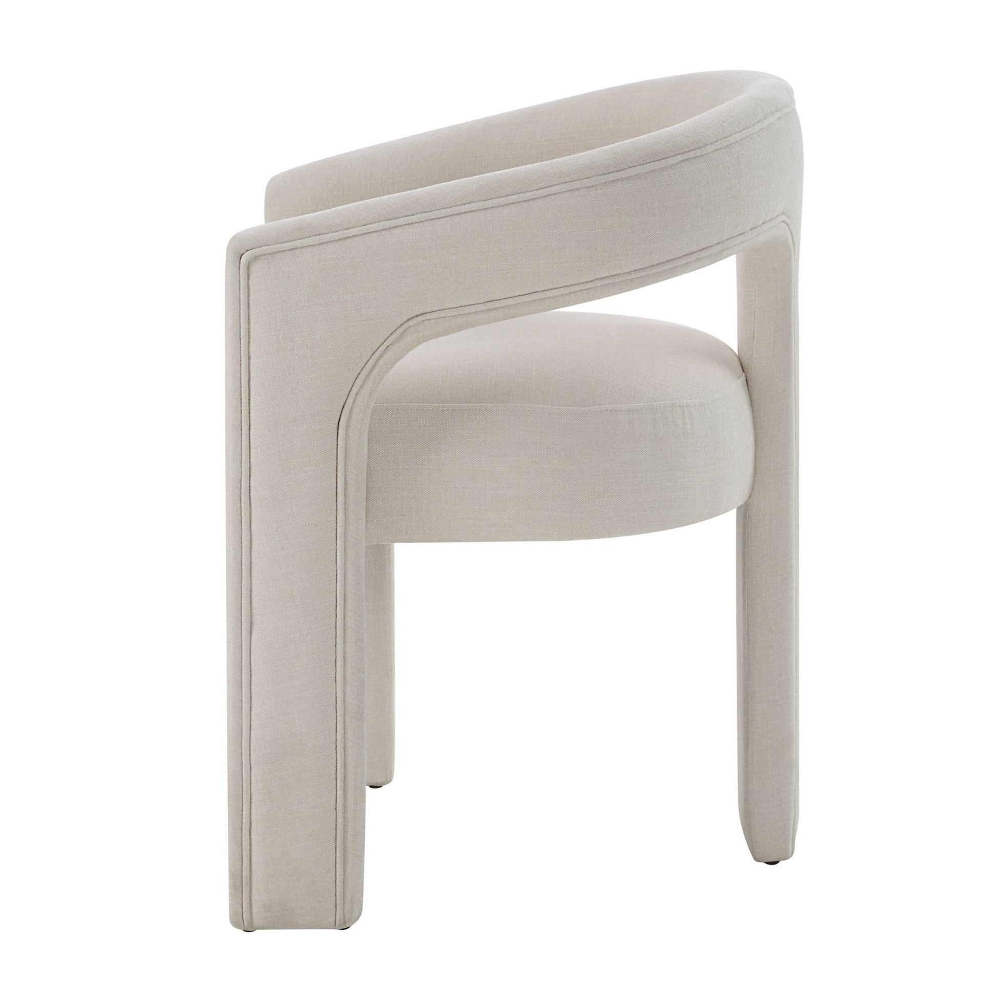 White Chenille Upholstered Accent Chair | Modern Living Room Seating - 1st Choice Furniture Direct
