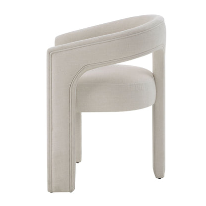 White Chenille Upholstered Accent Chair | Modern Living Room Seating - 1st Choice Furniture Direct