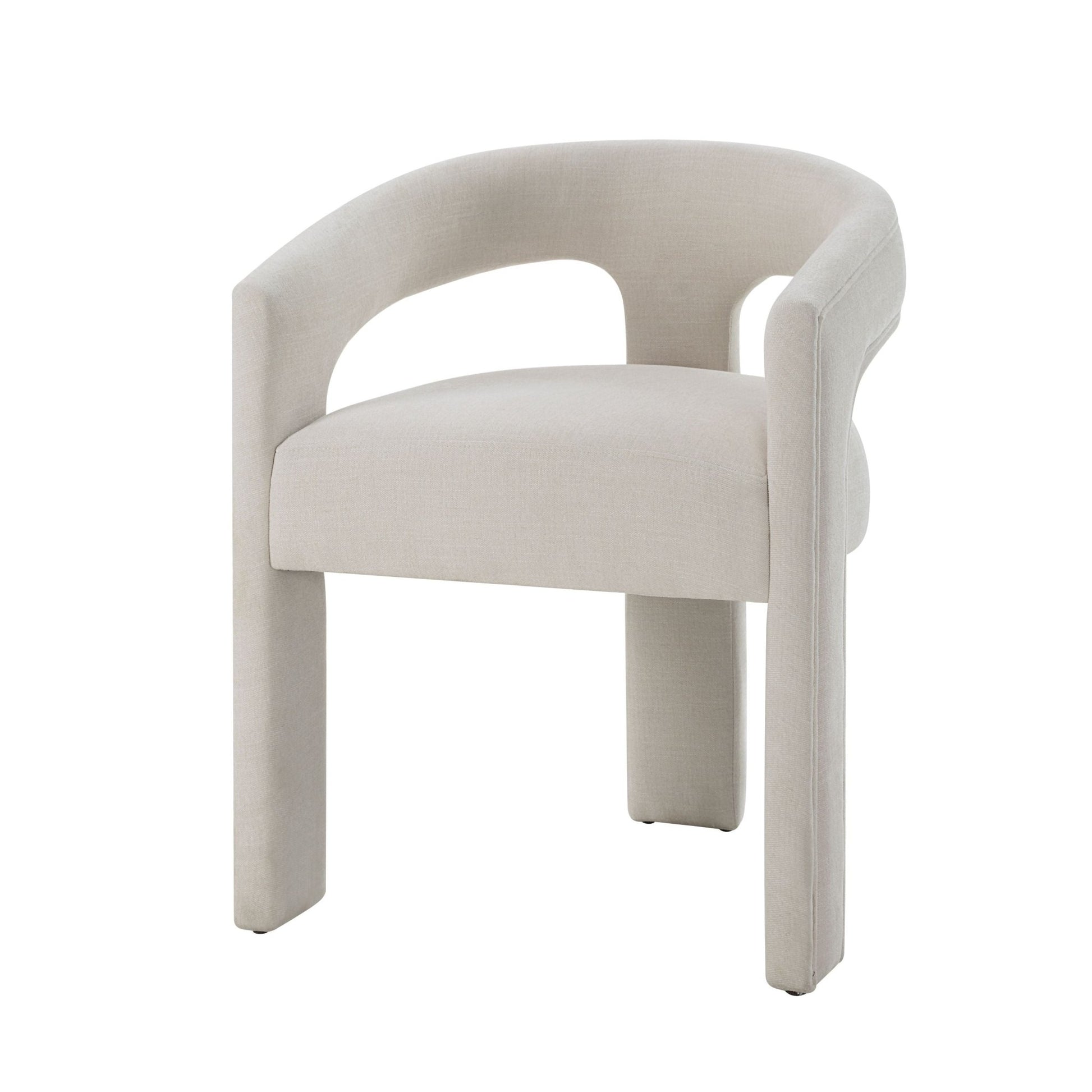 White Chenille Upholstered Accent Chair | Modern Living Room Seating - 1st Choice Furniture Direct