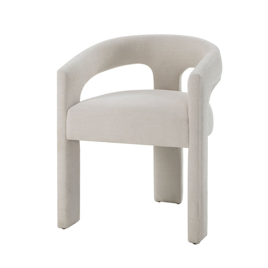 White Chenille Upholstered Accent Chair | Modern Living Room Seating - 1st Choice Furniture Direct