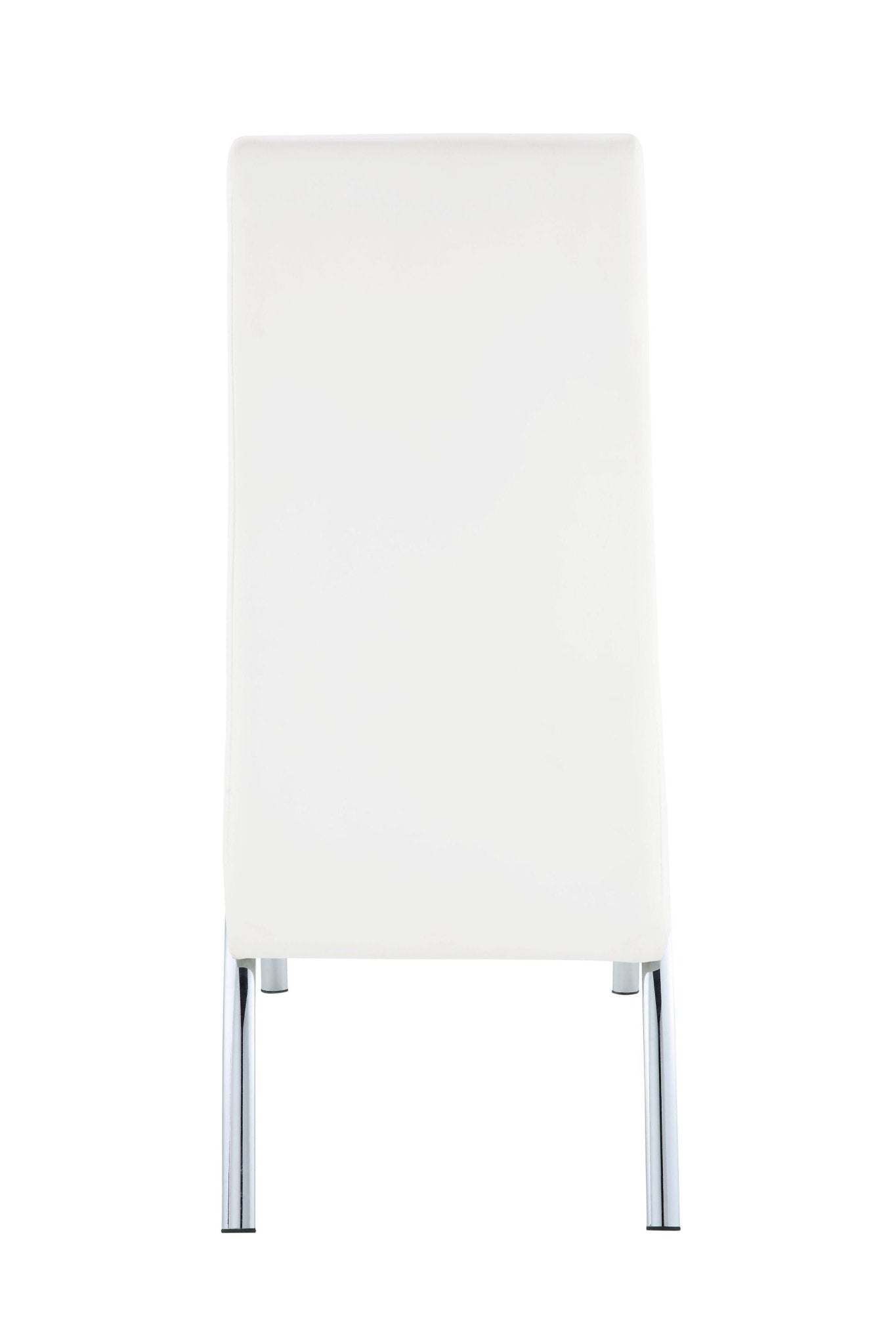 White Faux Leather Dining Chair with Chrome Curved Legs - 1st Choice Furniture Direct