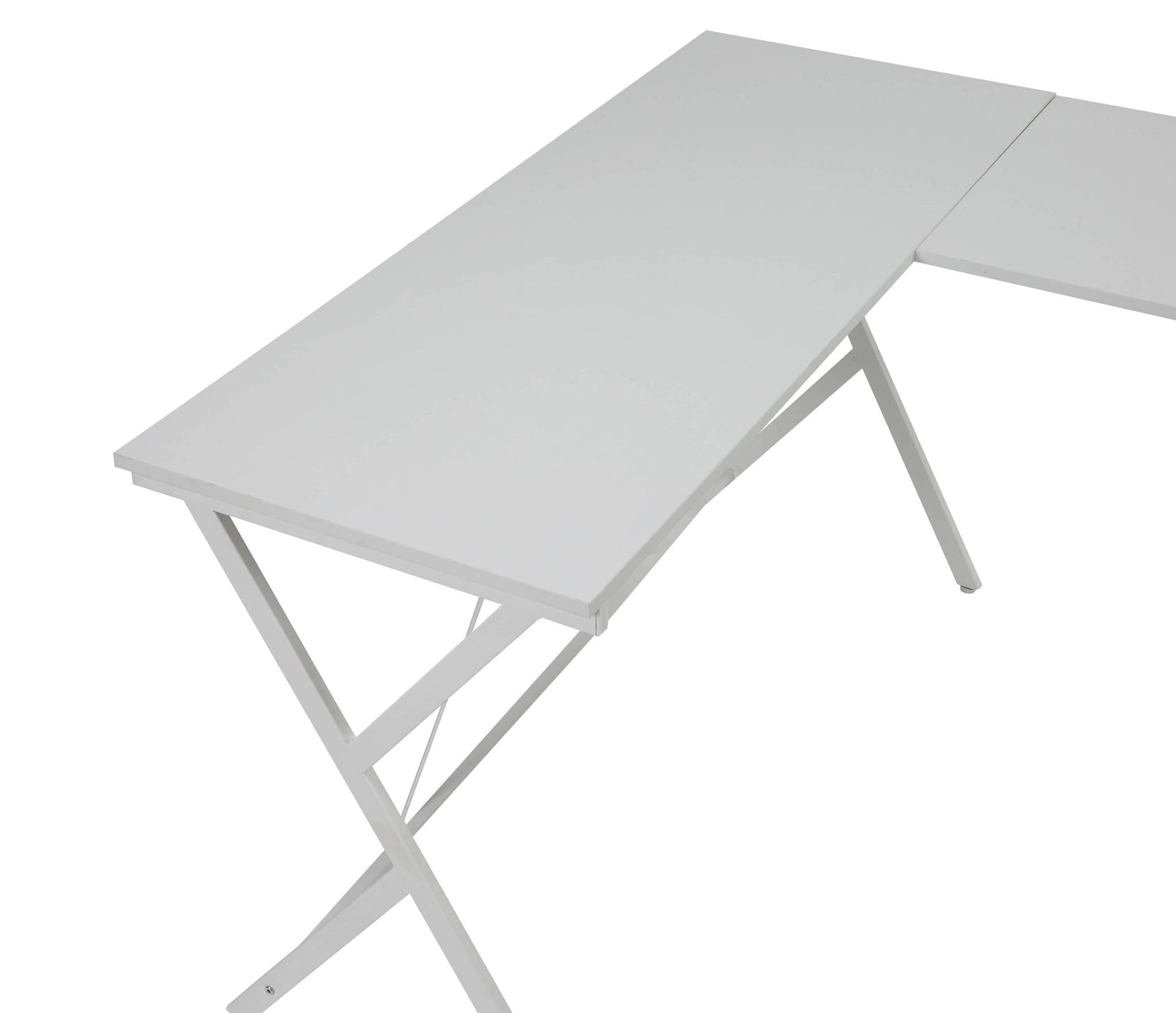 White L Shaped Computer Desk with Mobile CPU Stand - 1st Choice Furniture Direct