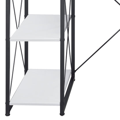White Music Studio Desk with Storage Shelves - 1st Choice Furniture Direct