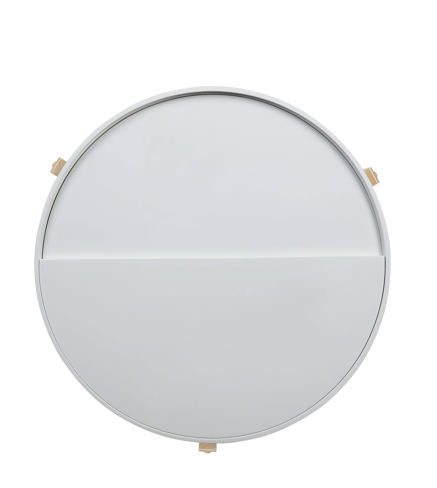 White & Natural Round Coffee Table Set with Hidden Storage - 1st Choice Furniture Direct