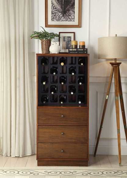Wiesta Walnut Finish Wine Cabinet - 1st Choice Furniture Direct