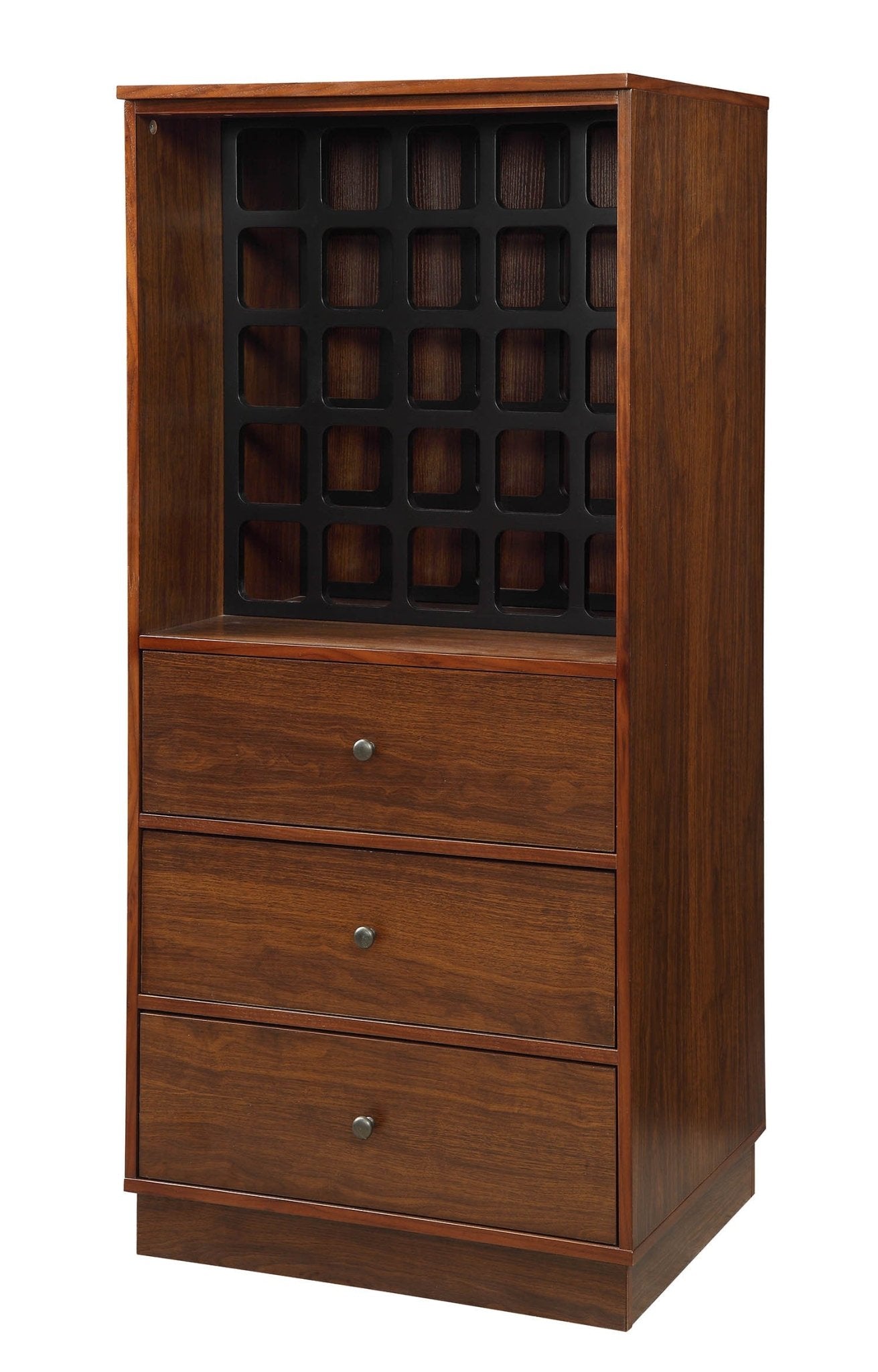 Wiesta Walnut Finish Wine Cabinet - 1st Choice Furniture Direct