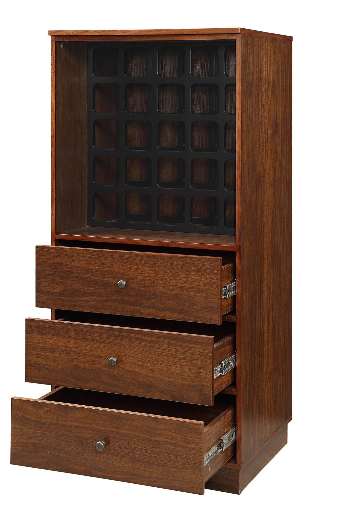Wiesta Walnut Finish Wine Cabinet - 1st Choice Furniture Direct