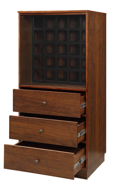 Wiesta Walnut Finish Wine Cabinet - 1st Choice Furniture Direct