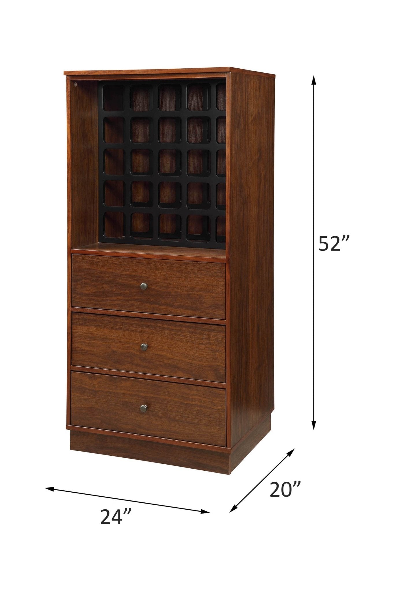 Wiesta Walnut Finish Wine Cabinet - 1st Choice Furniture Direct