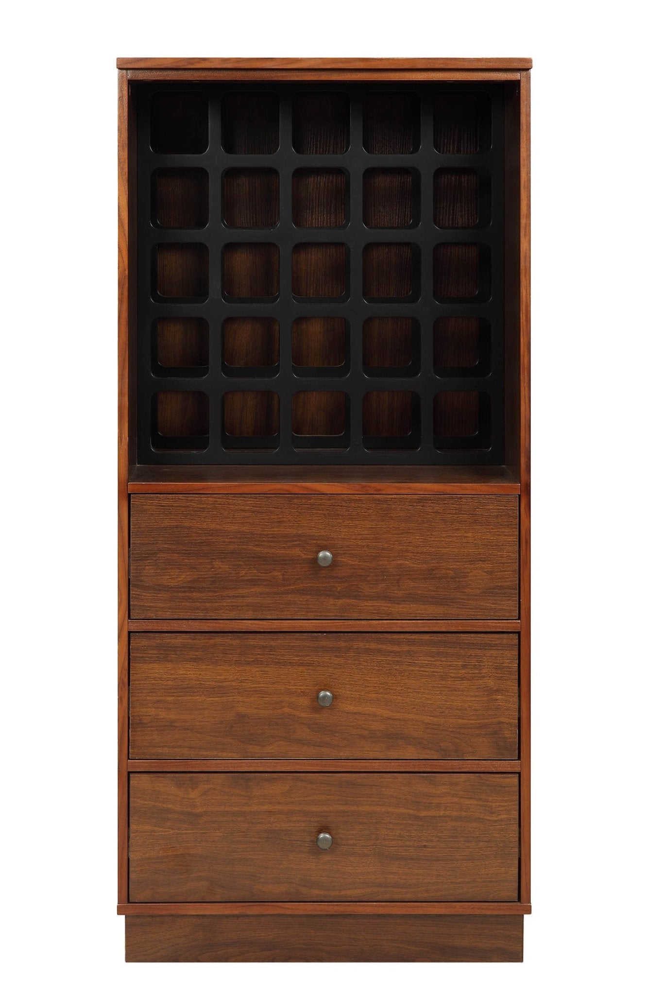 Wiesta Walnut Finish Wine Cabinet - 1st Choice Furniture Direct