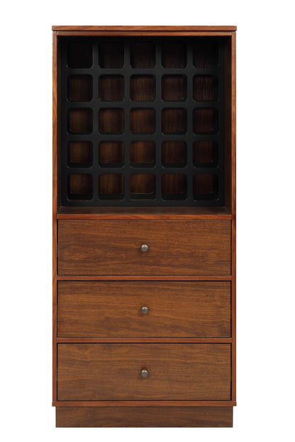 Wiesta Walnut Finish Wine Cabinet - 1st Choice Furniture Direct