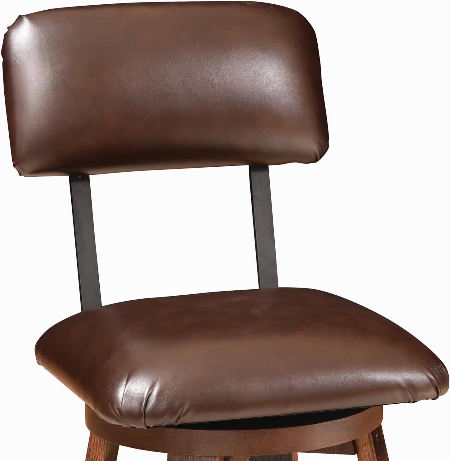 William Sheppee 16" Seats Stave Bar Counter Stools Genuine Leather - 1st Choice Furniture Direct