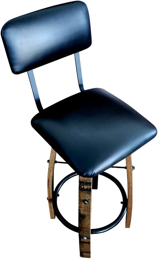 William Sheppee 16" Seats Stave Bar Counter Stools Genuine Leather - 1st Choice Furniture Direct
