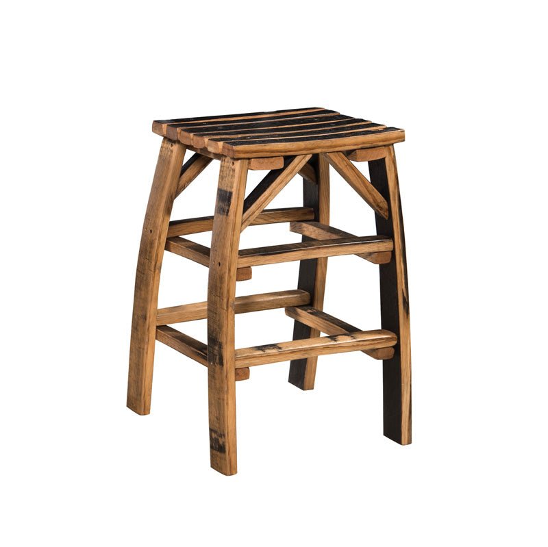 William Sheppee 24" Shooter's Whiskey Barrel Stave Bar Stool - SHO362 - 1st Choice Furniture Direct