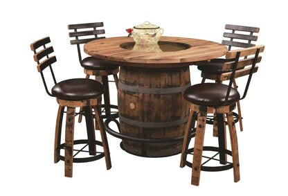 William Sheppee 48" Round Plain Barrel Table - Rustic Elegance SHO154 - 1st Choice Furniture Direct