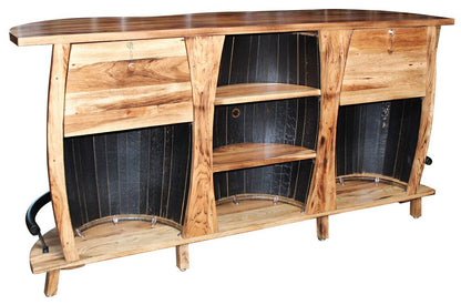 William Sheppee Amish Whiskey Barrel Triple Bar Unrivaled Craftsmanship - 1st Choice Furniture Direct