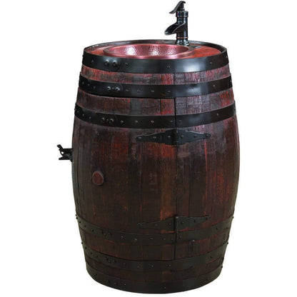 William Sheppee Authentic Unique Shooter's Whiskey Barrel Vanity - 1st Choice Furniture Direct
