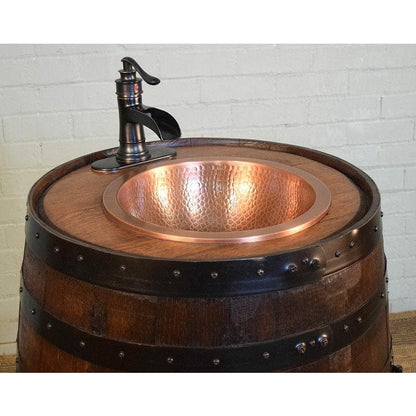 William Sheppee Authentic Unique Shooter's Whiskey Barrel Vanity - 1st Choice Furniture Direct