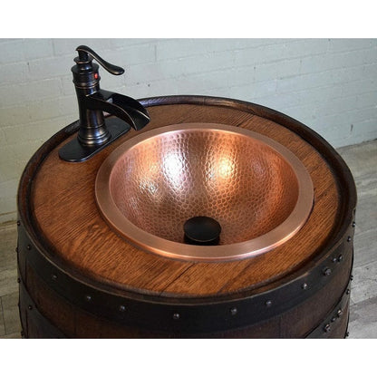 William Sheppee Authentic Unique Shooter's Whiskey Barrel Vanity - 1st Choice Furniture Direct