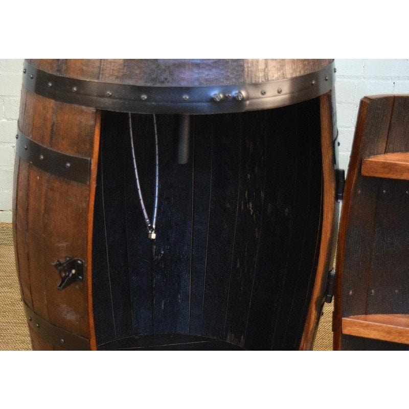 William Sheppee Authentic Unique Shooter's Whiskey Barrel Vanity - 1st Choice Furniture Direct