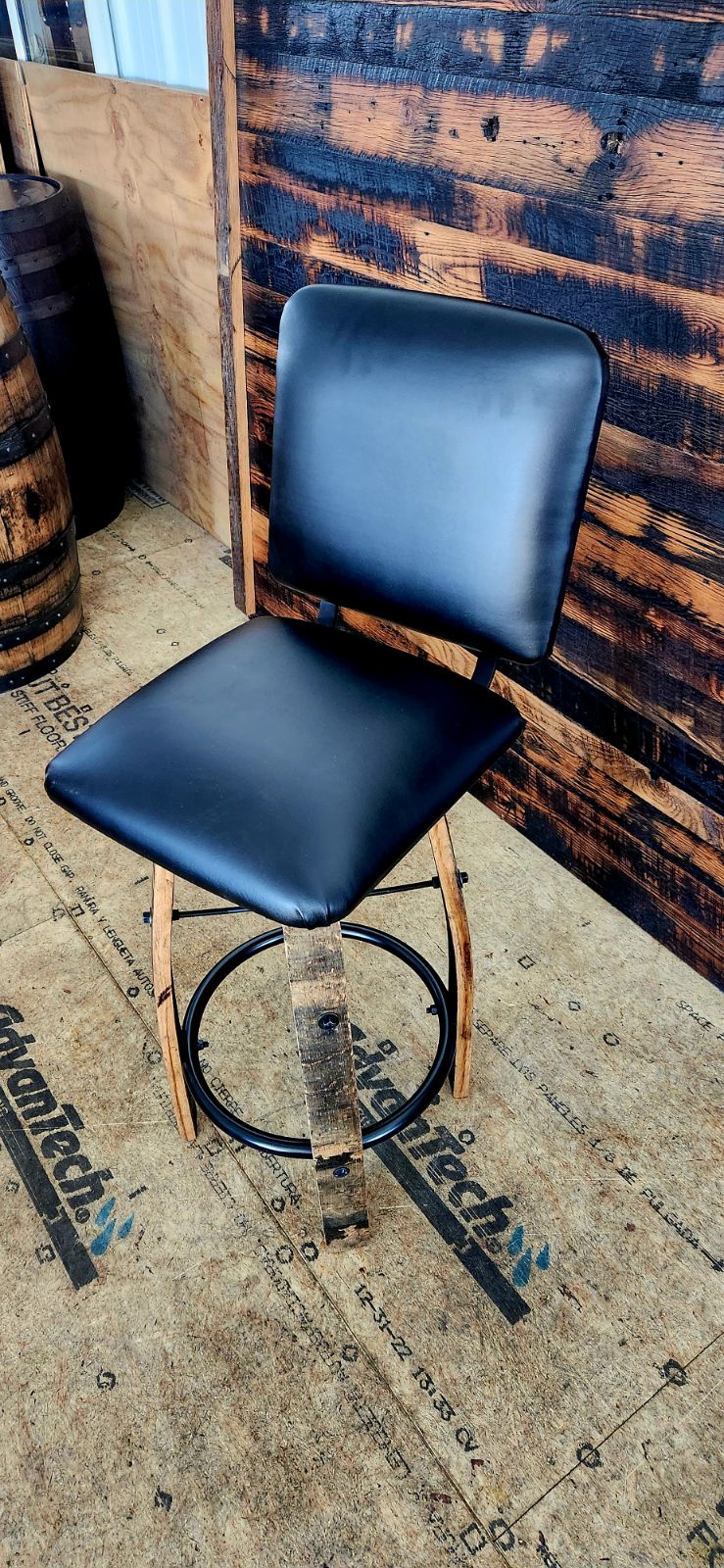 William Sheppee Bar Stool with Swivel Cushioned Seat & Back - 1st Choice Furniture Direct