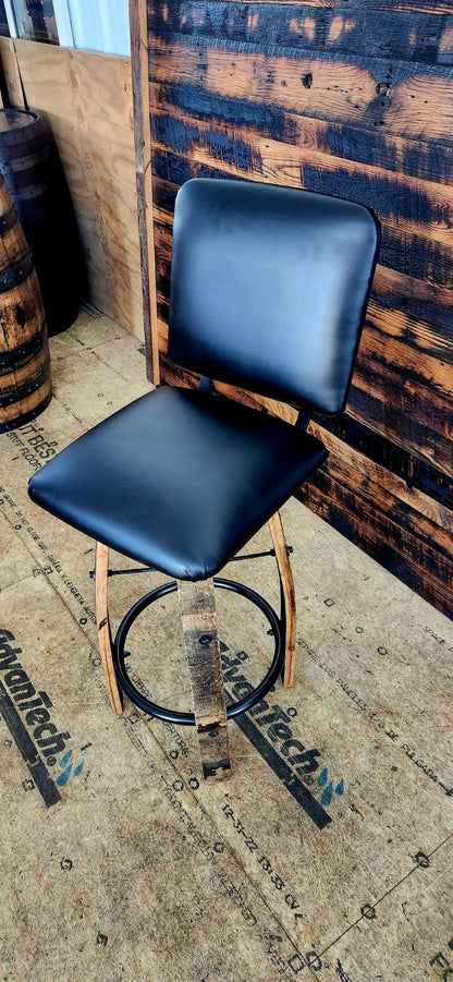 William Sheppee Bar Stool with Swivel Cushioned Seat & Back - 1st Choice Furniture Direct