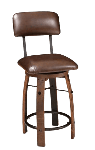 William Sheppee Bar Stool with Swivel Cushioned Seat & Back - 1st Choice Furniture Direct