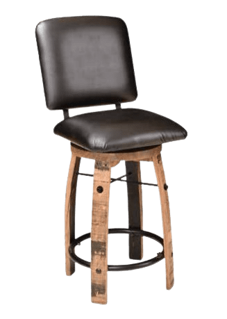 William Sheppee Bar Stool with Swivel Cushioned Seat & Back - 1st Choice Furniture Direct