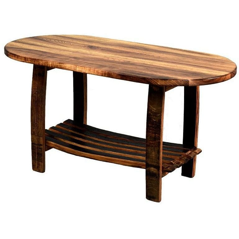 William Sheppee Premium Quality Rustic Oval Coffee Table - SHO002 - 1st Choice Furniture Direct