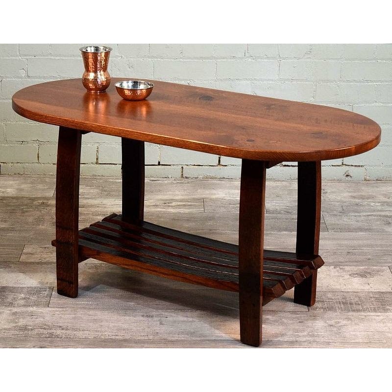 William Sheppee Premium Quality Rustic Oval Coffee Table - SHO002 - 1st Choice Furniture Direct