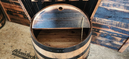 William Sheppee Premium Rustic Shooters Whiskey Barrel Bar Cabinet - 1st Choice Furniture Direct