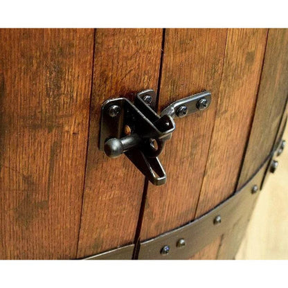 William Sheppee Premium Rustic Shooters Whiskey Barrel Bar Cabinet - 1st Choice Furniture Direct