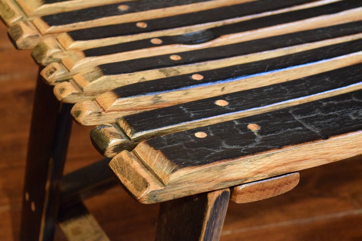 William Sheppee Premium Whiskey Rustic Stave Shooter's Bench - SHO040 - 1st Choice Furniture Direct