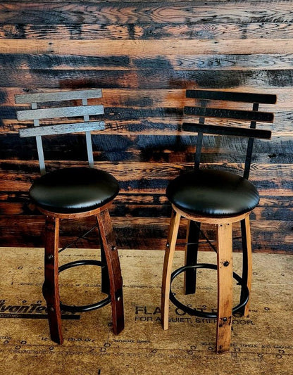 William Sheppee Reverse Leg Stool with swivel cushioned seat 16" round 30" - 1st Choice Furniture Direct