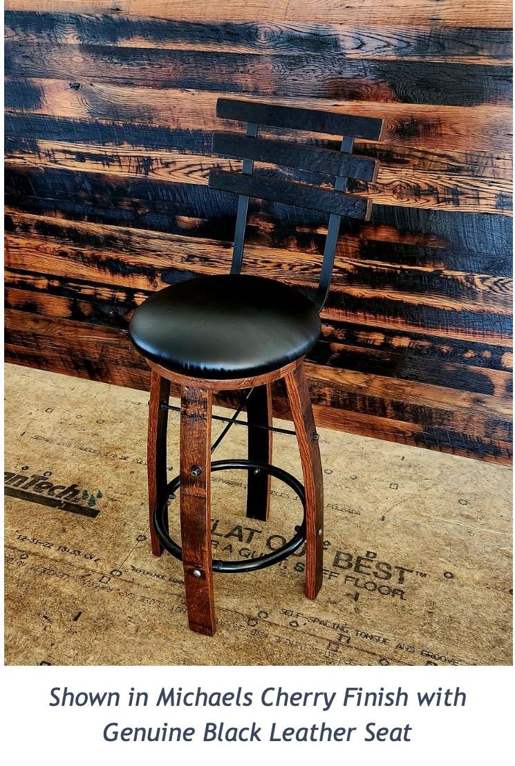 William Sheppee Reverse Leg Stool with swivel cushioned seat 16" round 30" - 1st Choice Furniture Direct