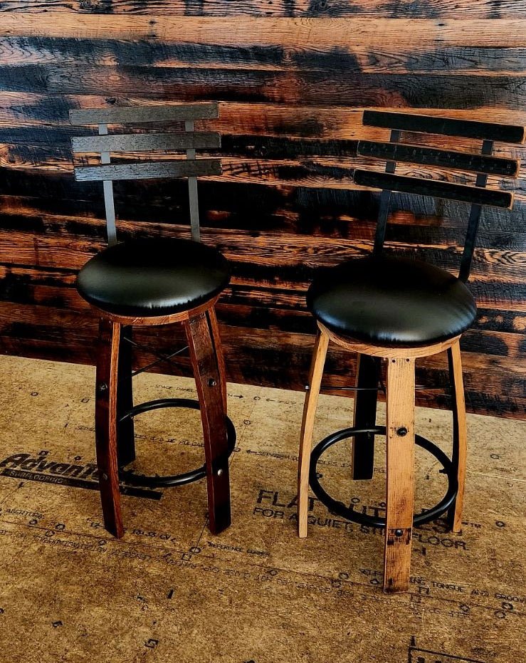 William Sheppee Reverse Leg Stool with swivel cushioned seat 16" round 30" - 1st Choice Furniture Direct