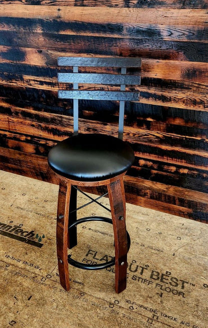 William Sheppee Reverse Leg Stool with swivel cushioned seat 16" round 30" - 1st Choice Furniture Direct