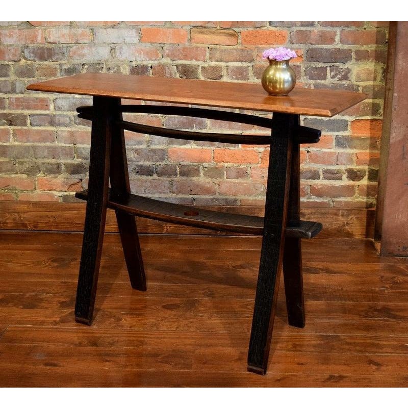 William Sheppee Shooter's Whiskey Barrel Stave Cherry Console Table - 1st Choice Furniture Direct