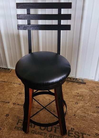 William Sheppee Shooters Whiskey Barrel Swivel Reverse Stave Leg Stool - 1st Choice Furniture Direct