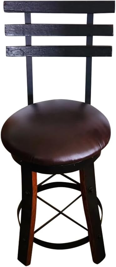 William Sheppee Shooters Whiskey Barrel Swivel Reverse Stave Leg Stool - 1st Choice Furniture Direct