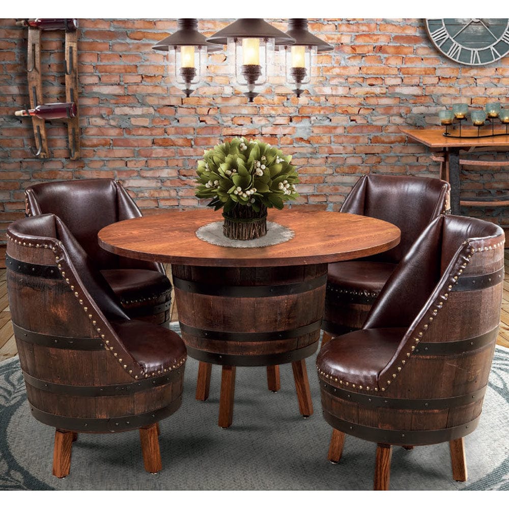 Vintage barrel outlet table and chairs