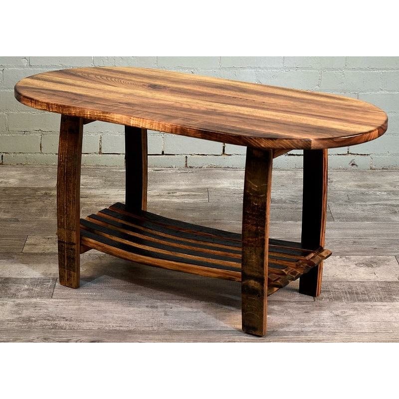WILLIAM Sheppee USA Coffee Table William Sheepee Oval Coffee Table / Burnt Hickory - SHO002H
