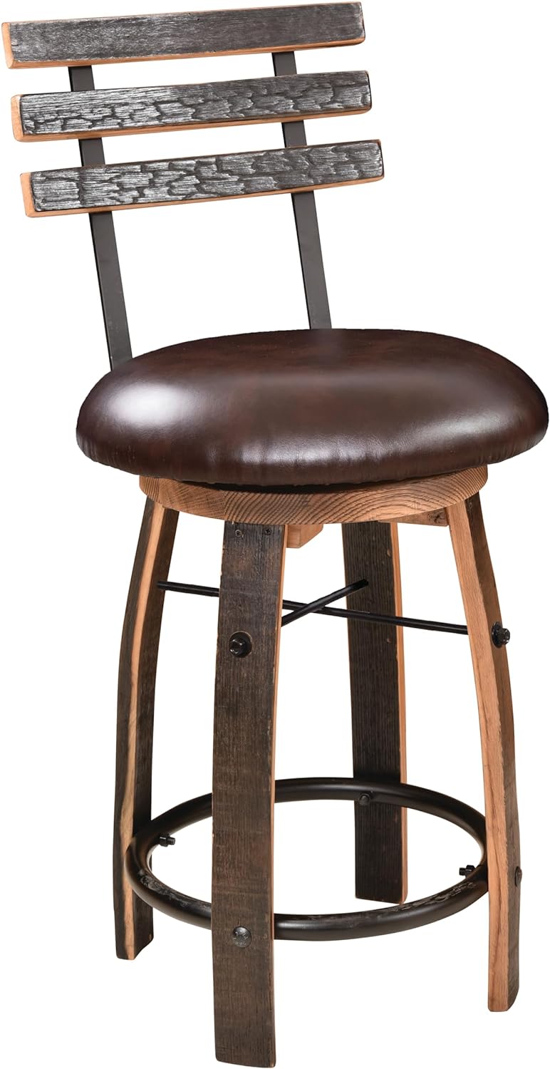 William Sheppee Whiskey Barrel Bar and Counter Stools 30" & 26" Seat - 1st Choice Furniture Direct